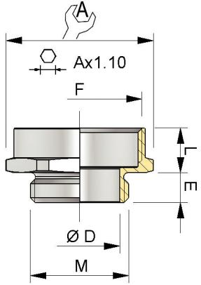 CAP111604 - Metallic Pg Thread – Adaptor M/F