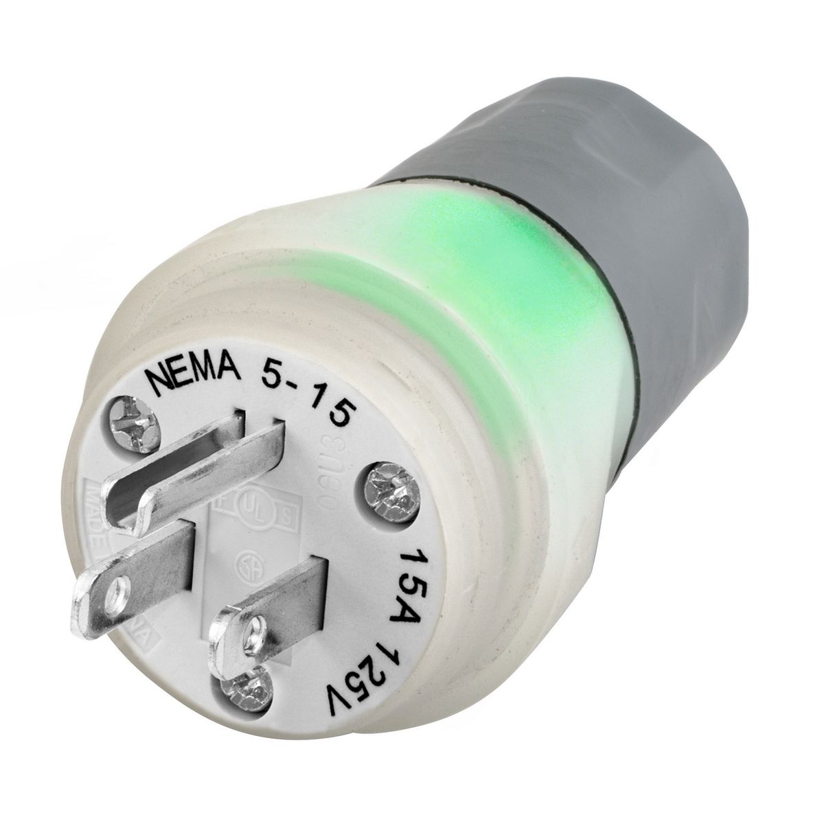 Straight Blade Watertight Clear Plug 15A