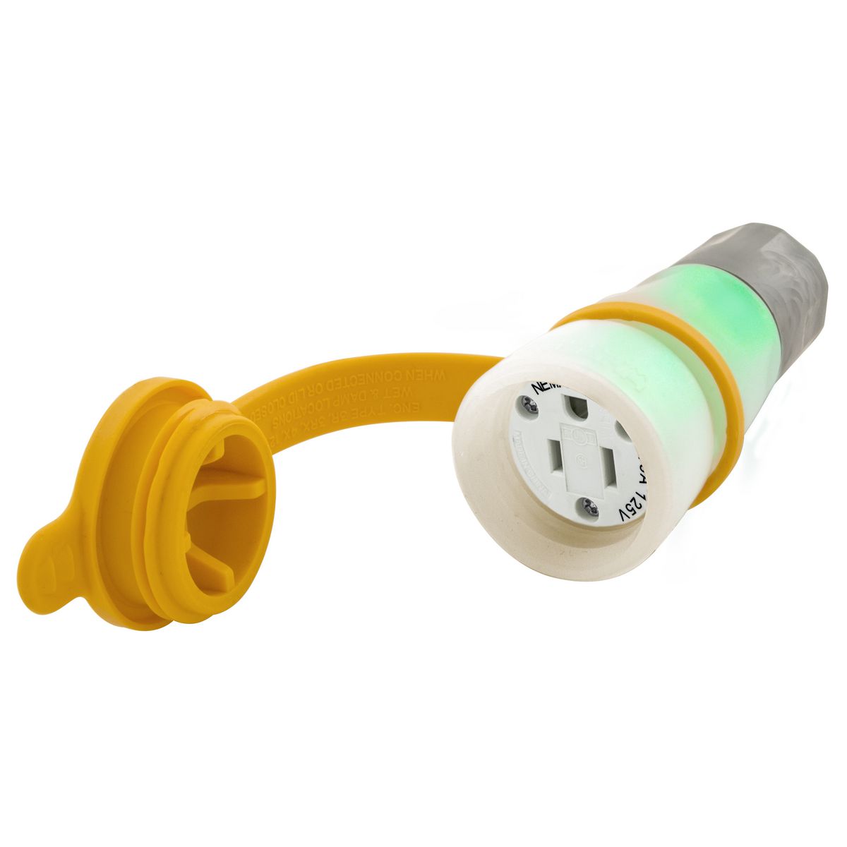 Straight Blade Watertight Clear Connector 15A