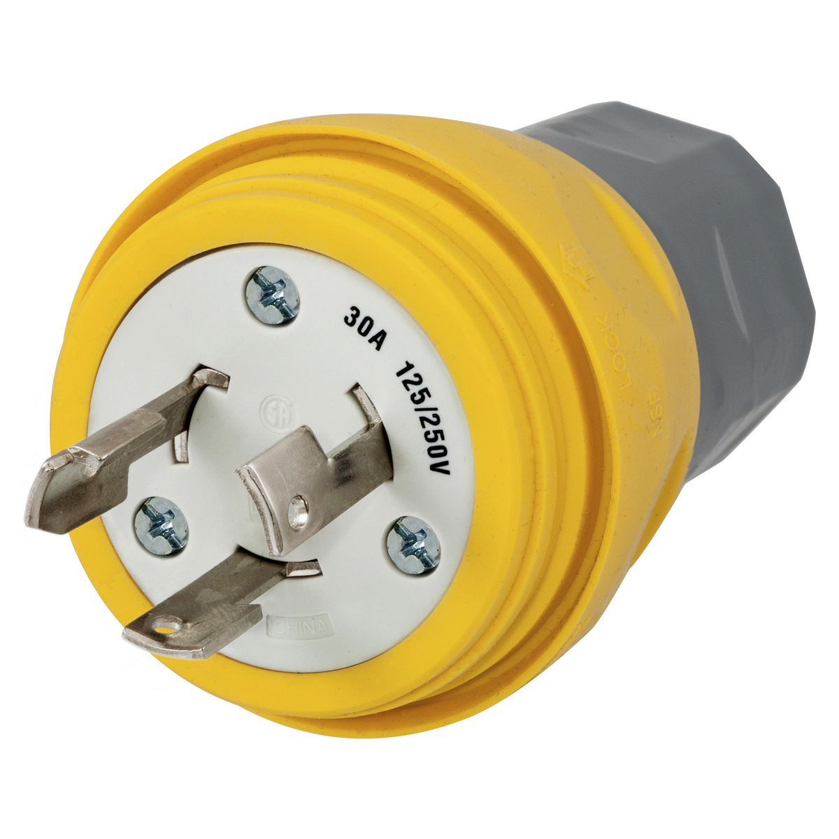 WATERTIGHT PLUG, NON-NEMA,30A,125/250V