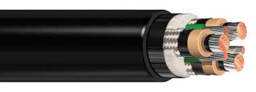 24330.036400 – Flexible & Flame-Retardant Medium-Voltage VFD Power Cable Three-Conductor, Unarmored