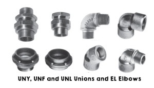 UNY, UNF and UNL Unions and EL Elbows