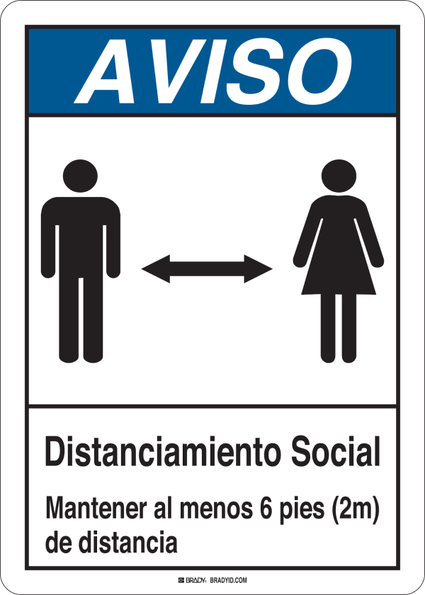 Spanish Notice Social Distancing