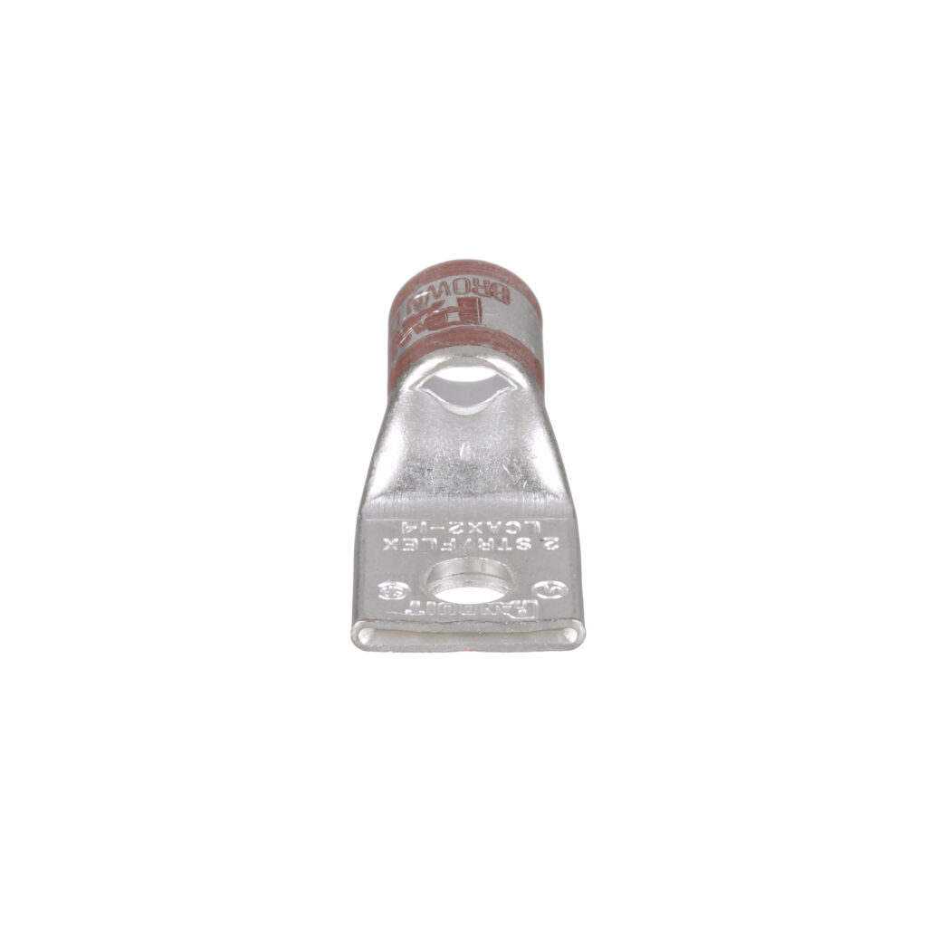 Pan-Lug™ LCAX2-14-E Comp. Lug, Flex, Tin Plt Copper, Strt, One 1/4″ Stud, PK20