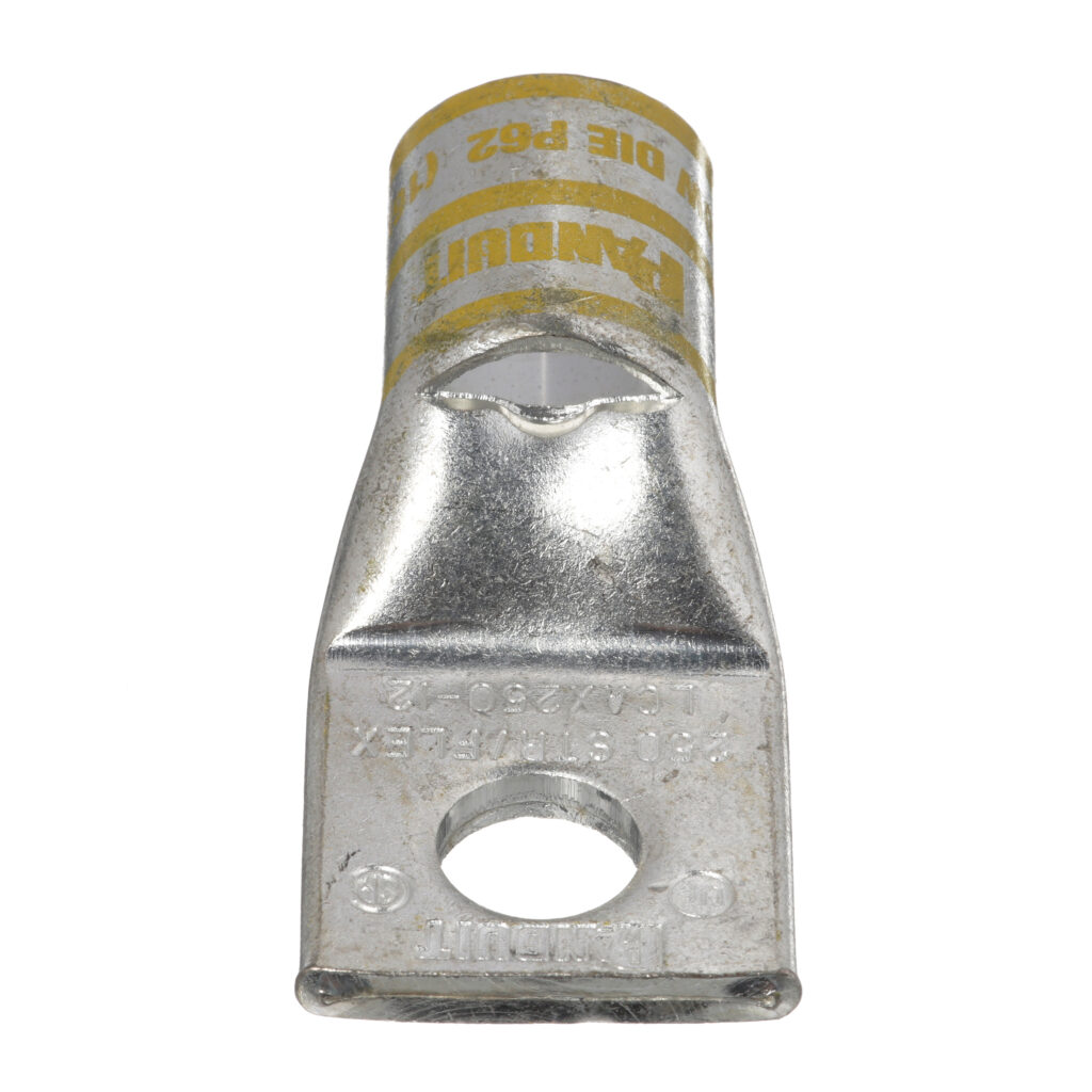 Pan-Lug™ LCAX250-12-X Comp. Lug, 250, Flex, Tin Plt Copper, One 1/2″ Stud, PK10