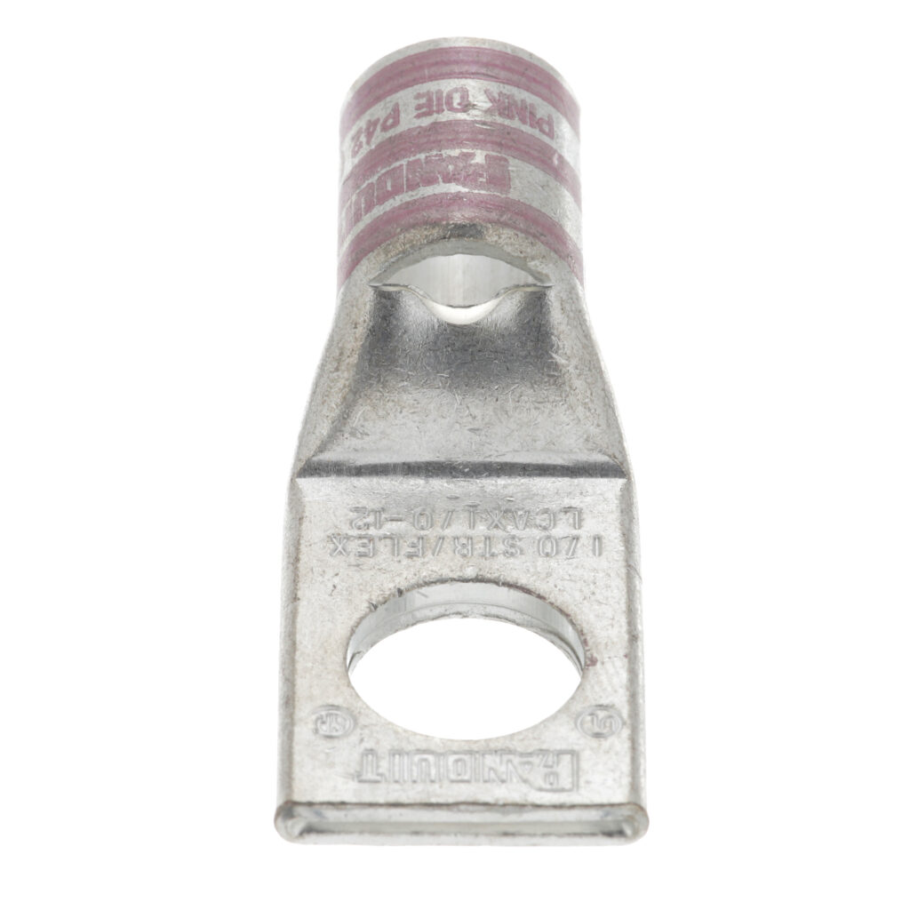 Pan-Lug™ LCAX1/0-12-X Comp. Lug, 1/0, Flex, Tin Plt Copper, One 0.5″ Stud, PK10